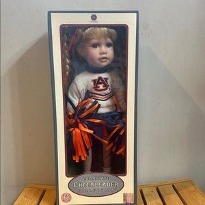 Cheerleader Doll with Orange and Blue Outfit